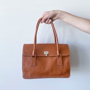 Design Amberton Truex Saddle Brown Leather Handbag